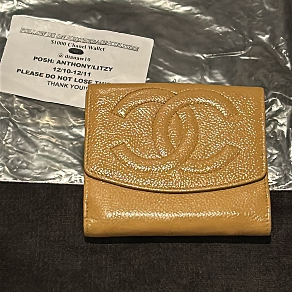 Chanel Authentic Classic Vintage Interlocking CC Logo Small Snap Bifold Wallet - Picture 10 of 10